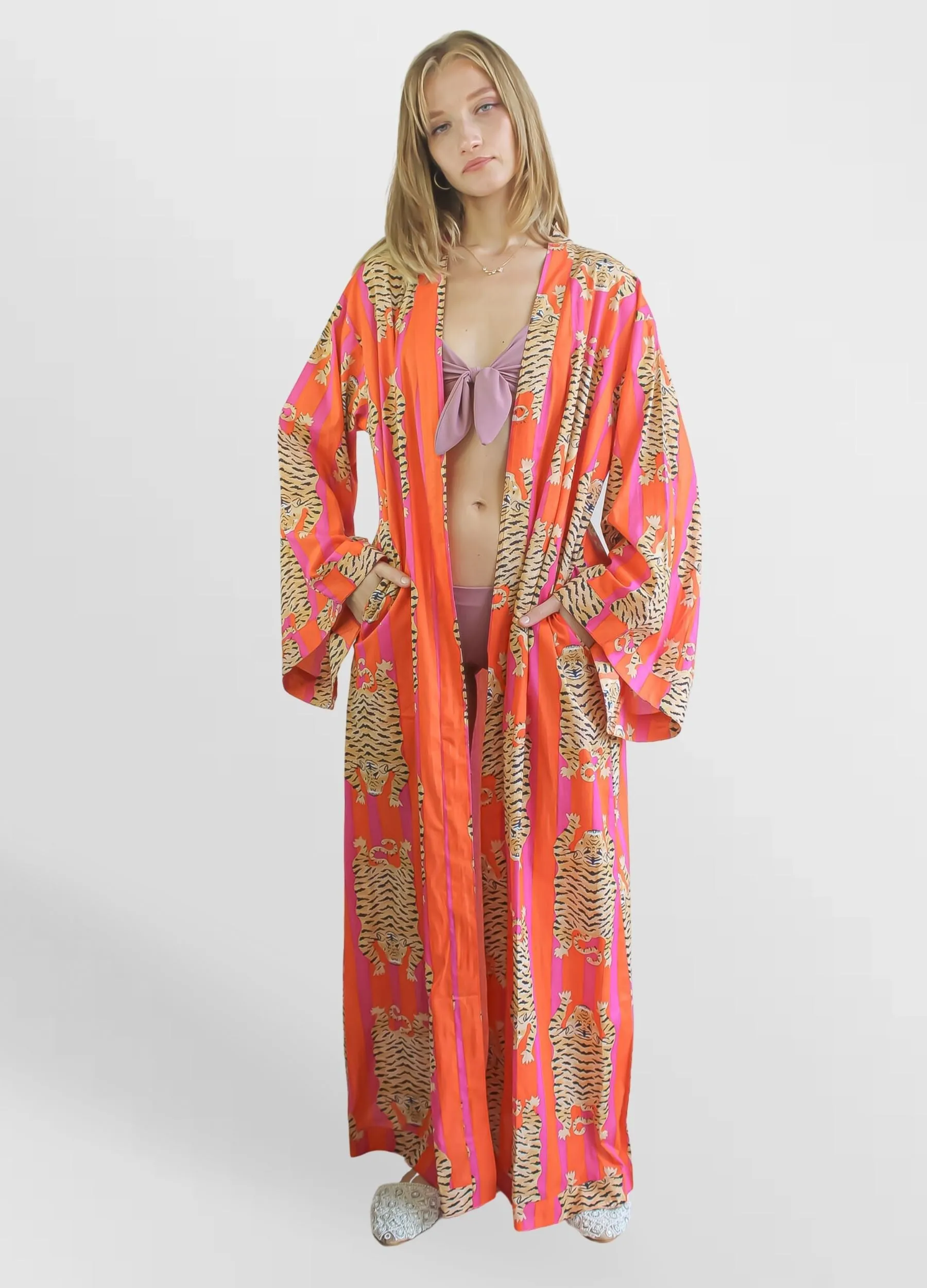 Paradise Fuchsia Kimono