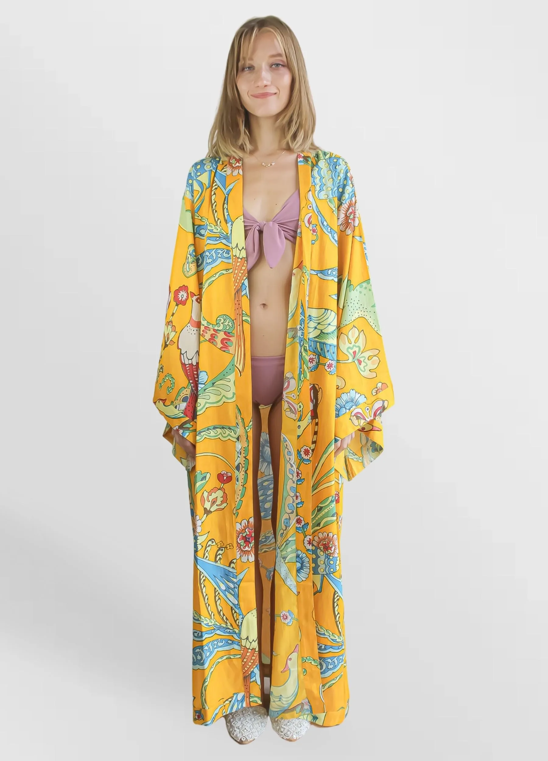 Paradise Macaw Kimono