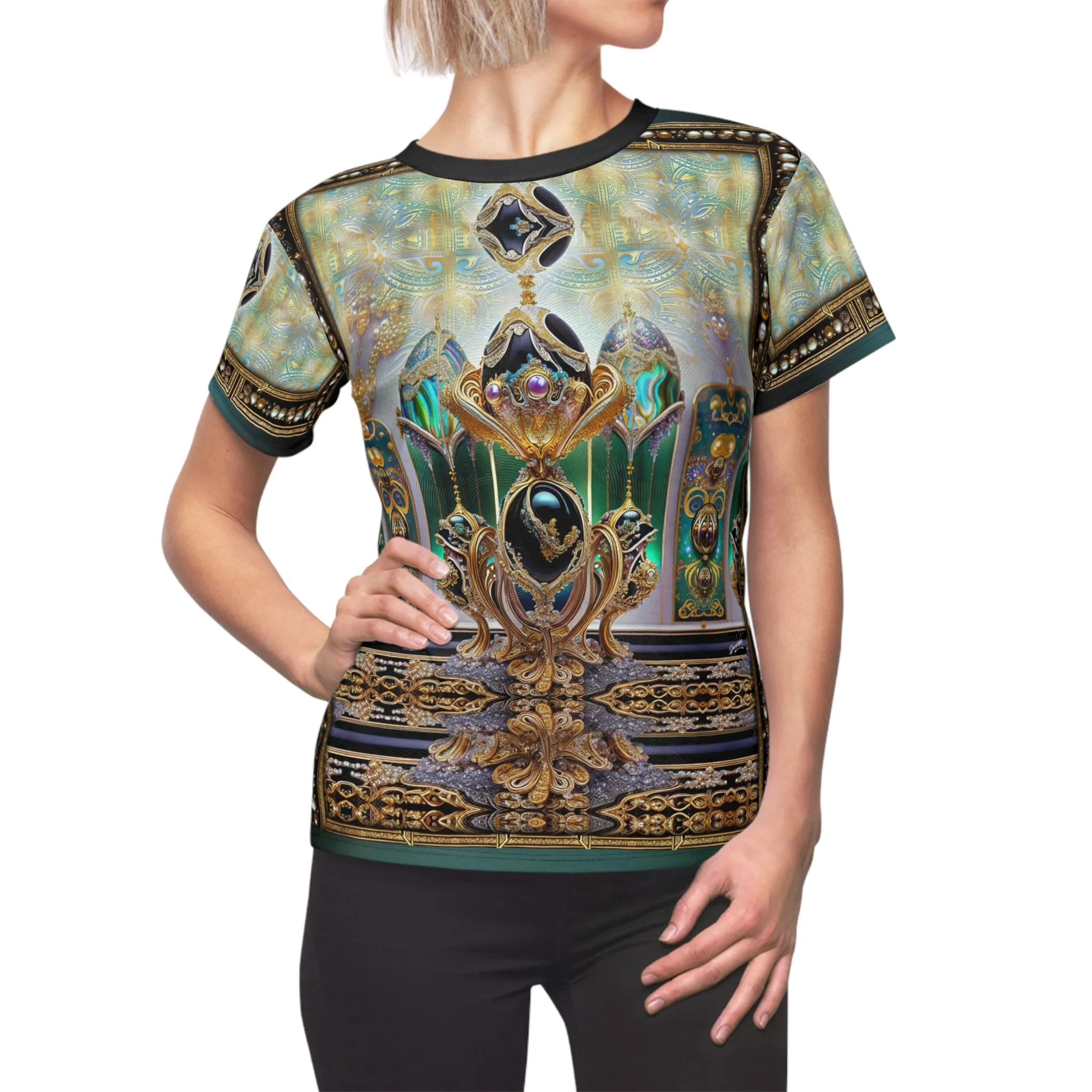 Precious Emerald T-Shirt Unisex All Over Print Tee Gemstone Unisex T-Shirt | D20216