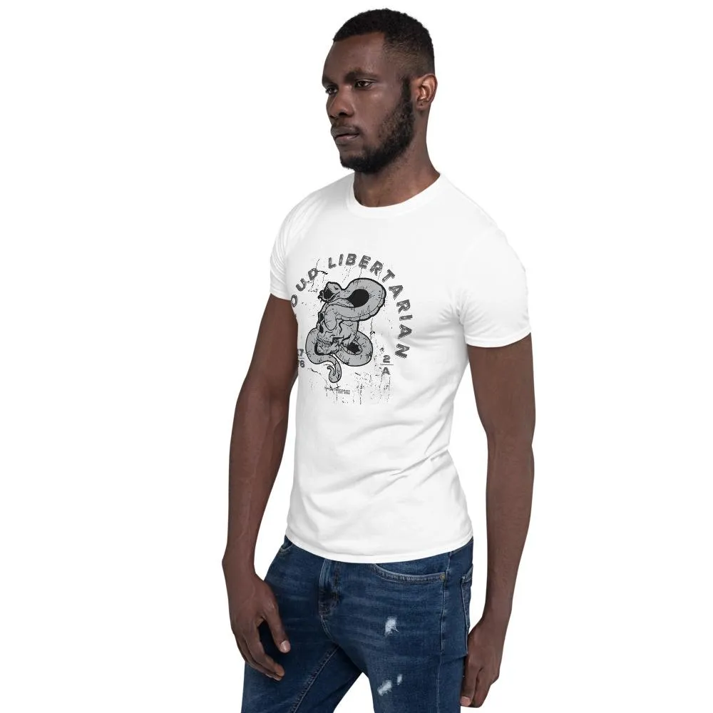 Proud Libertarian Snake Skull Shirt Short-Sleeve Unisex T-Shirt