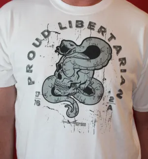 Proud Libertarian Snake Skull Shirt Short-Sleeve Unisex T-Shirt