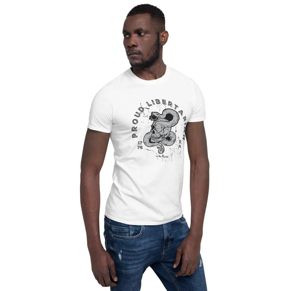 Proud Libertarian Snake Skull Shirt Short-Sleeve Unisex T-Shirt