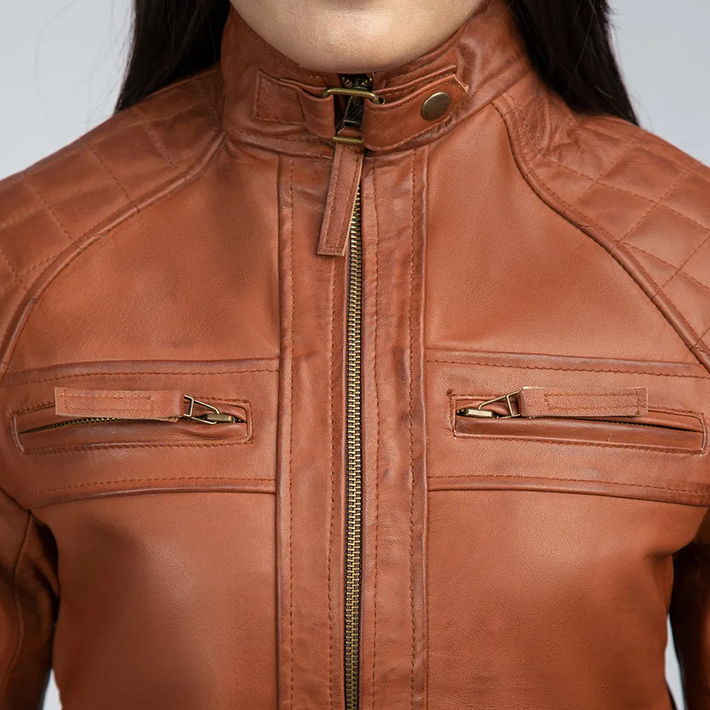 Rebekah Brown Leather Biker Jacket