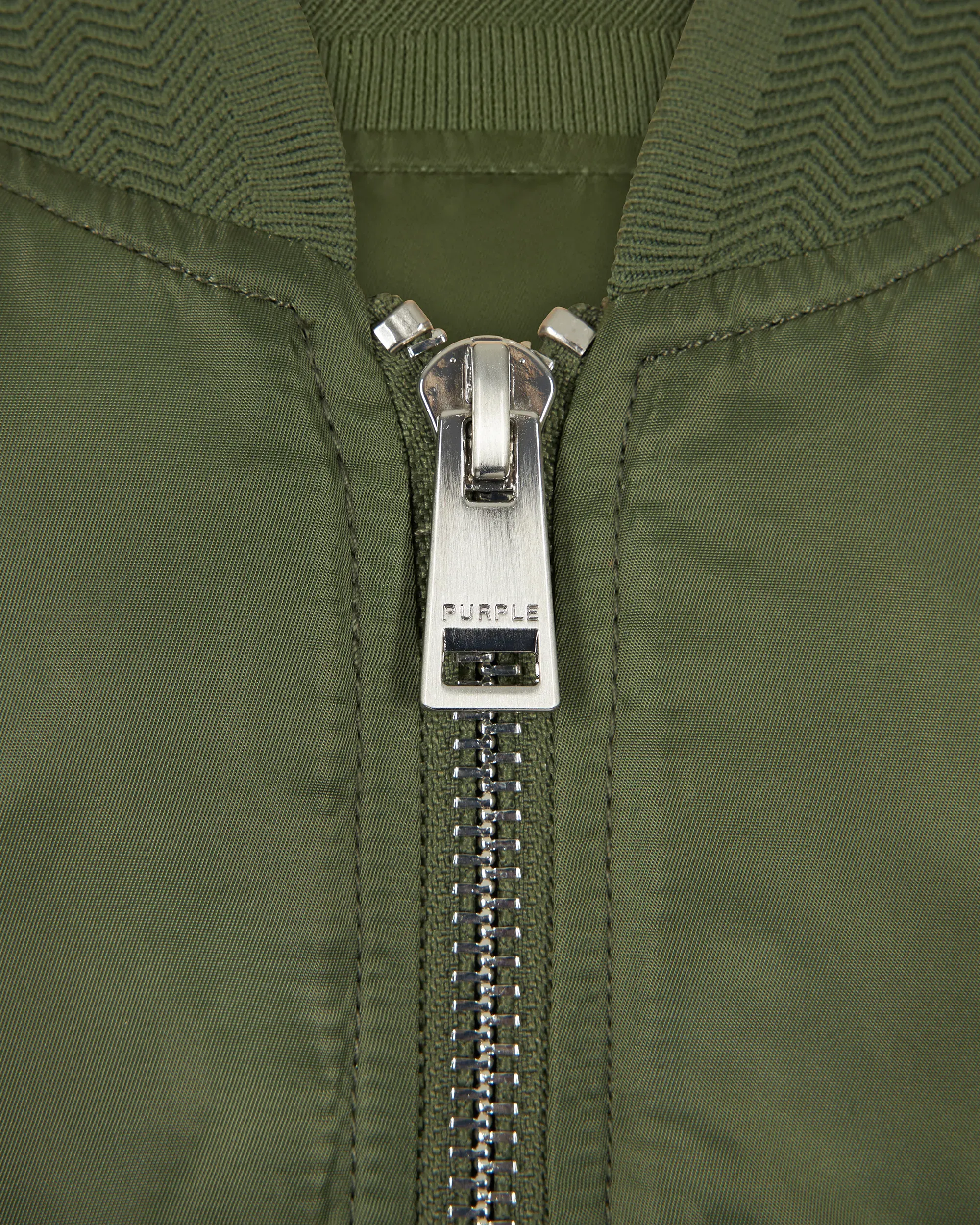 Satin Zip Front Bomber