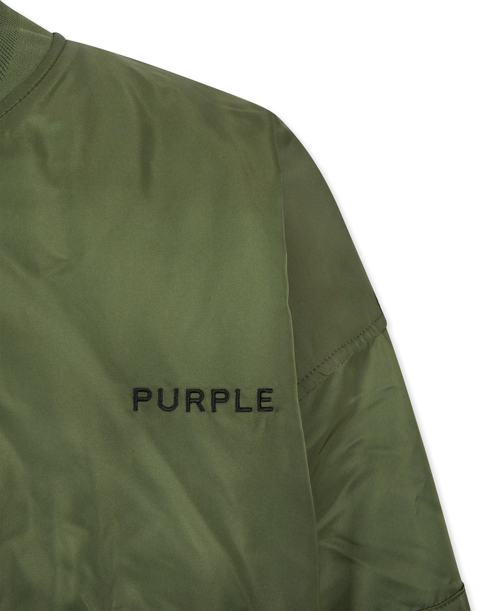 Satin Zip Front Bomber