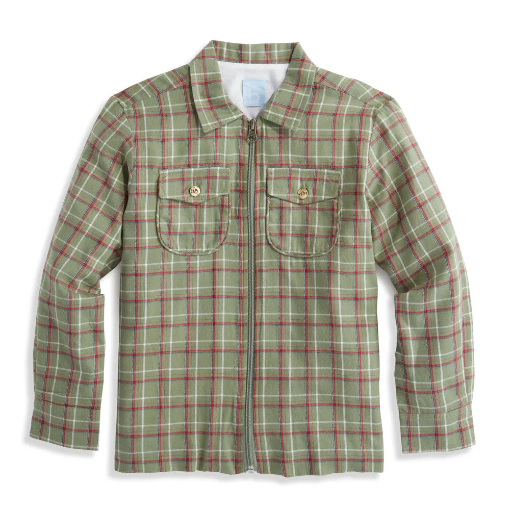 Shirt Jacket -- Hunter Plaid