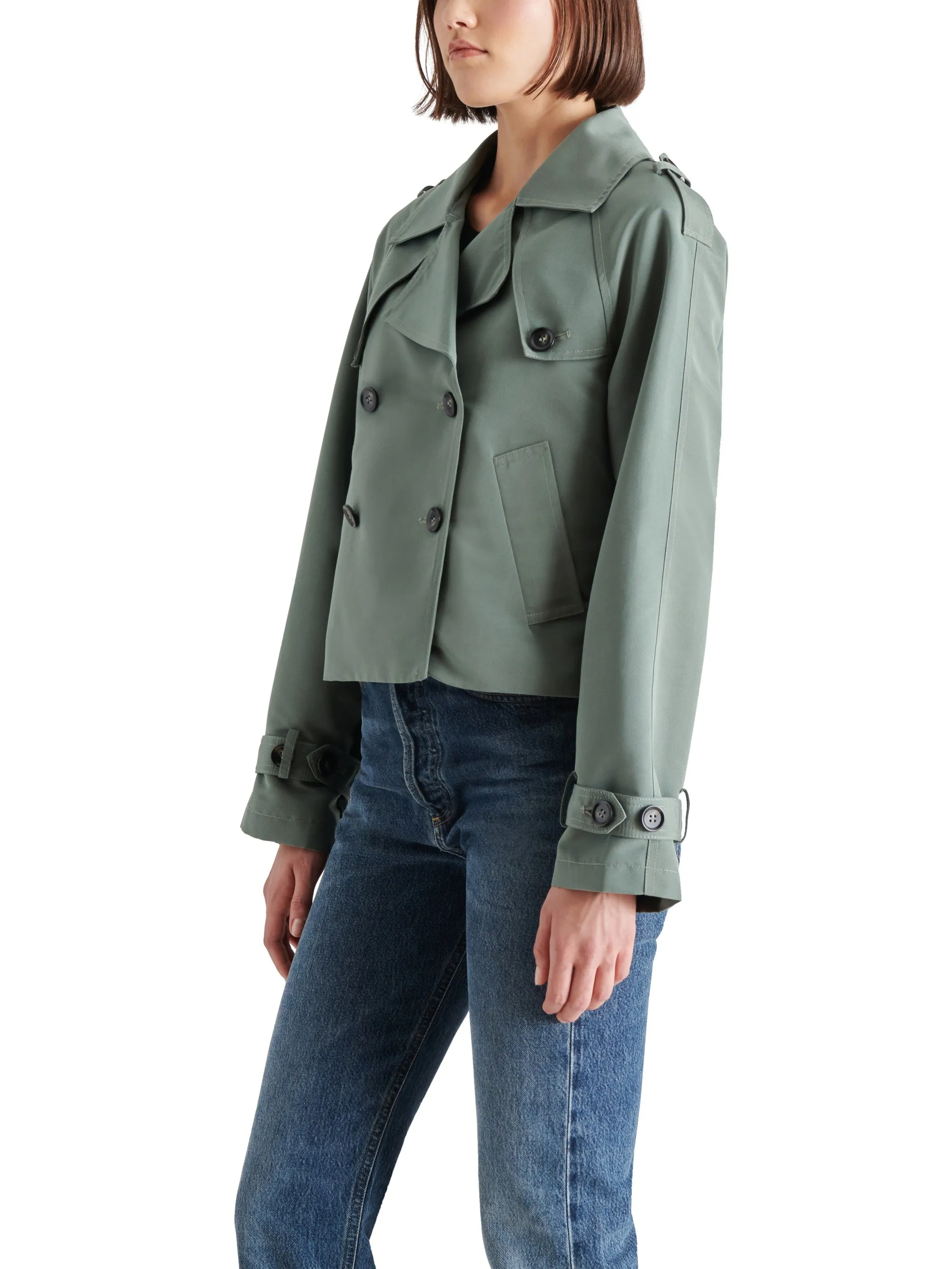 Sirus Cropped Trench Jacket