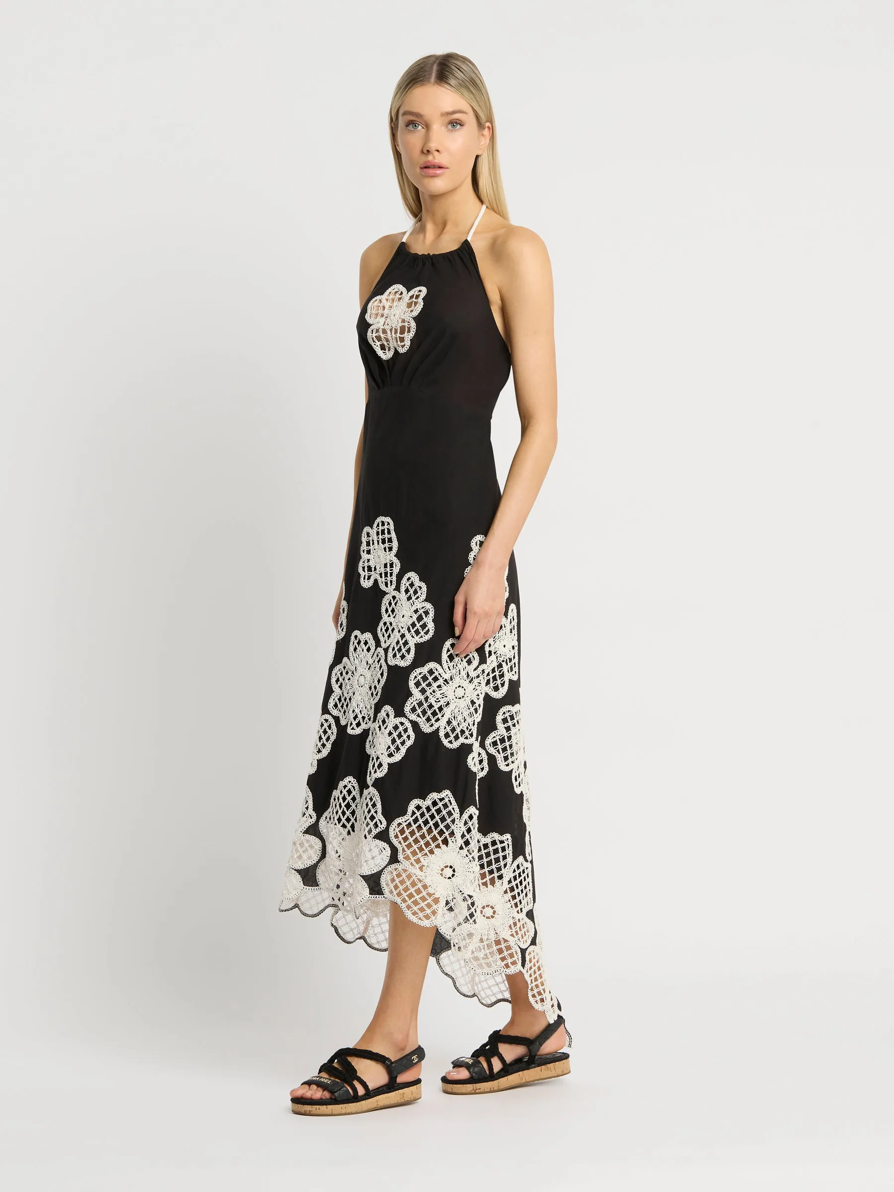 St Tropez Halter - Black/Ivory