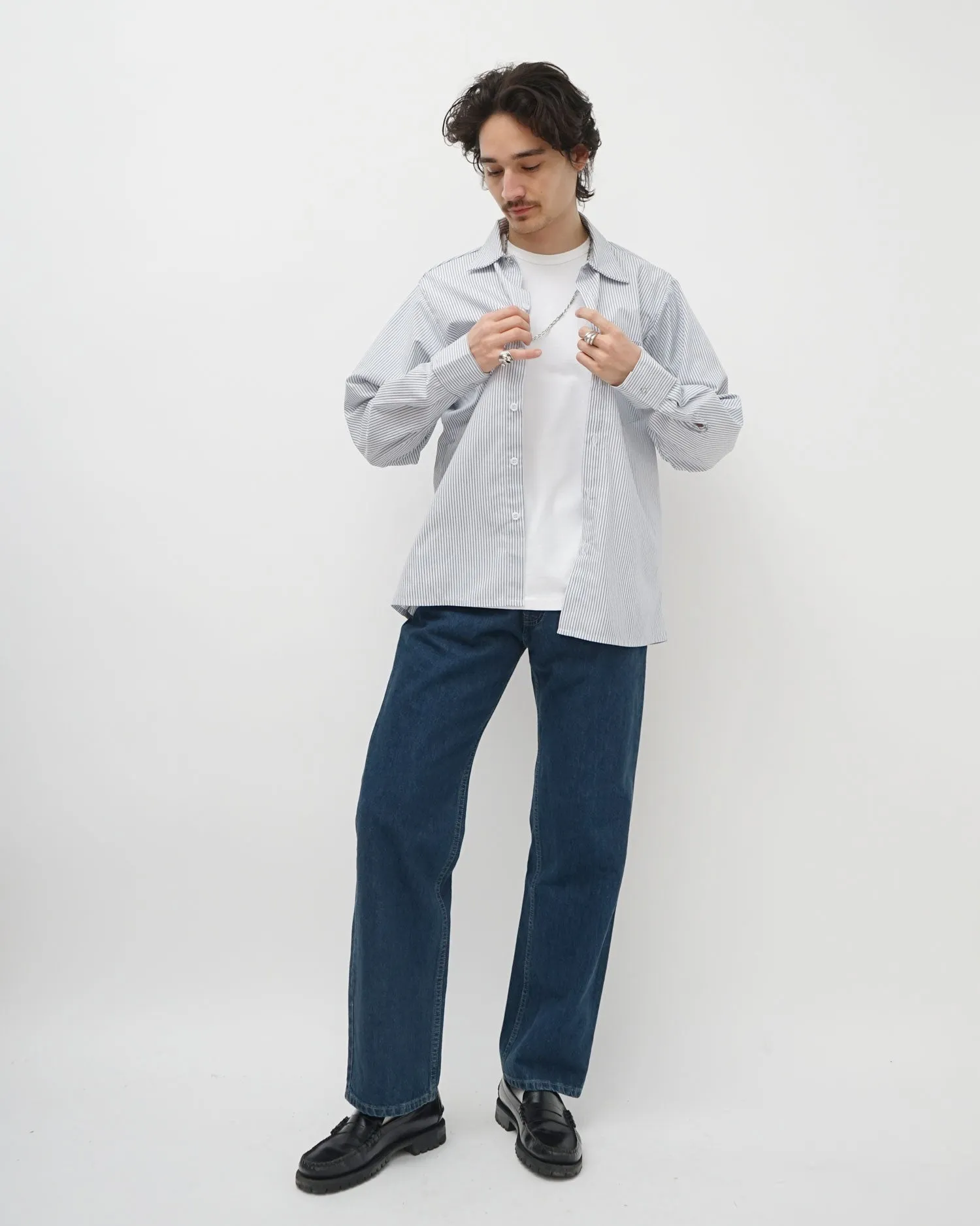 Stripe L/S Work Shirt