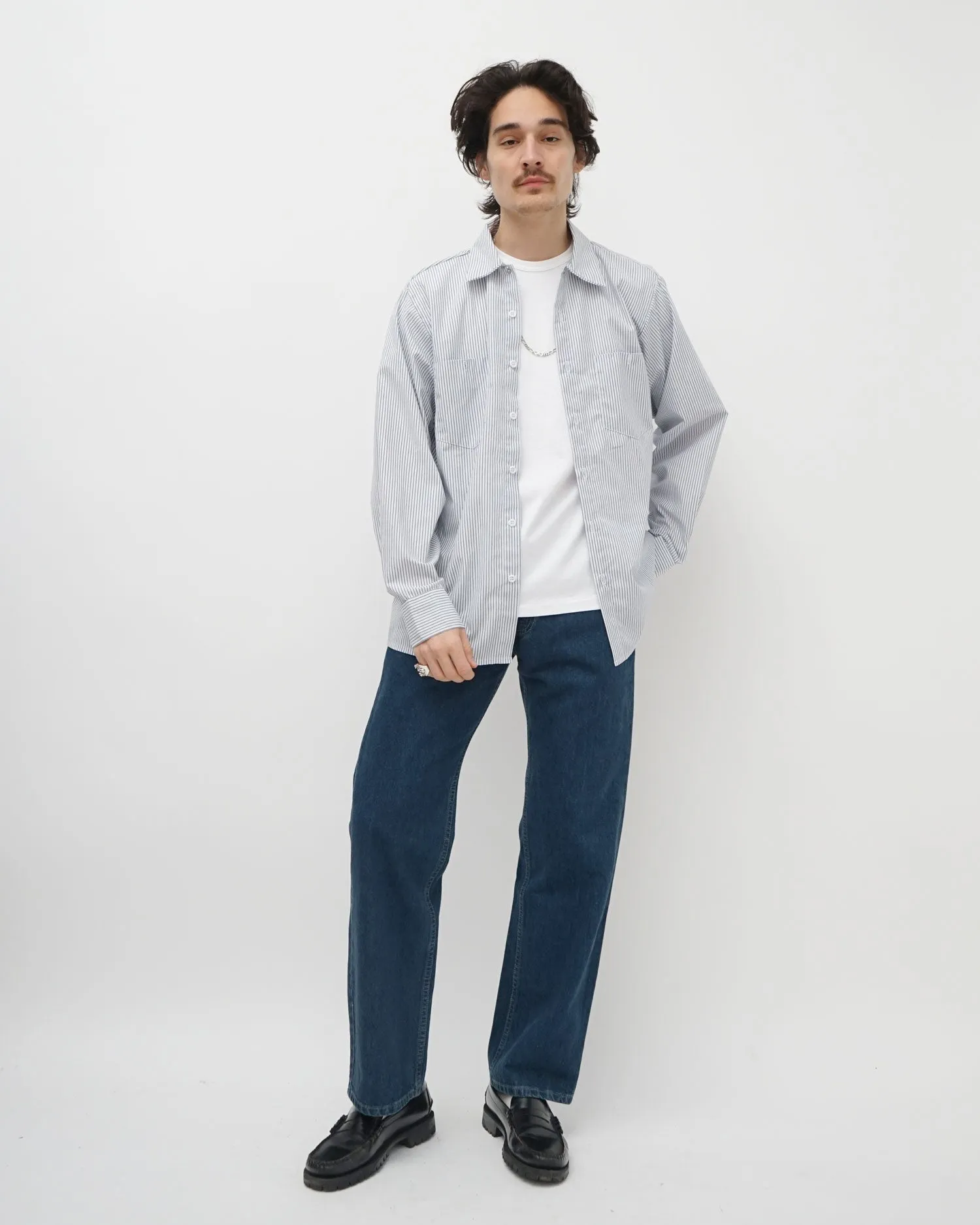 Stripe L/S Work Shirt