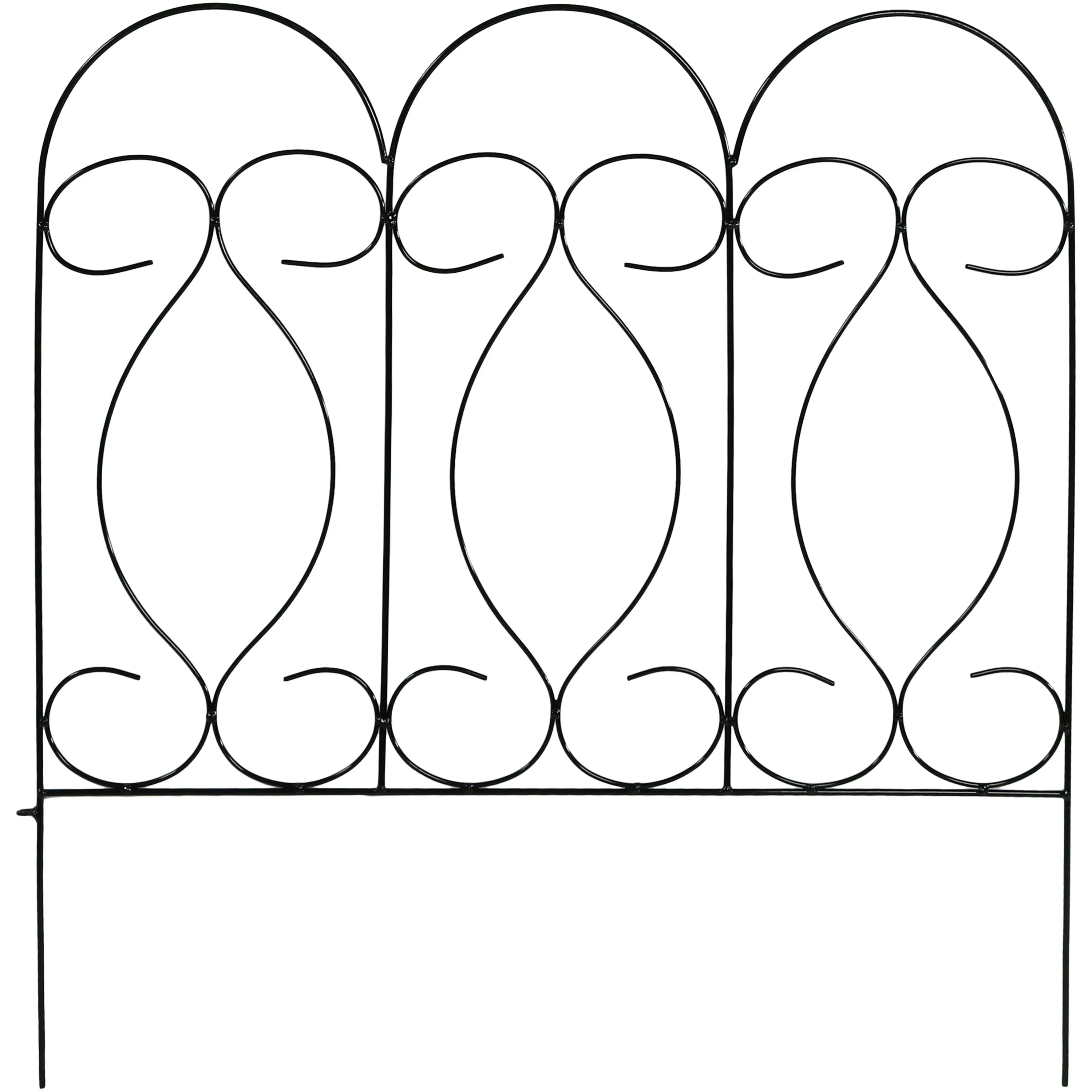 Sunnydaze 5-Piece Traditional Border Fence Set - 10 Overall Feet