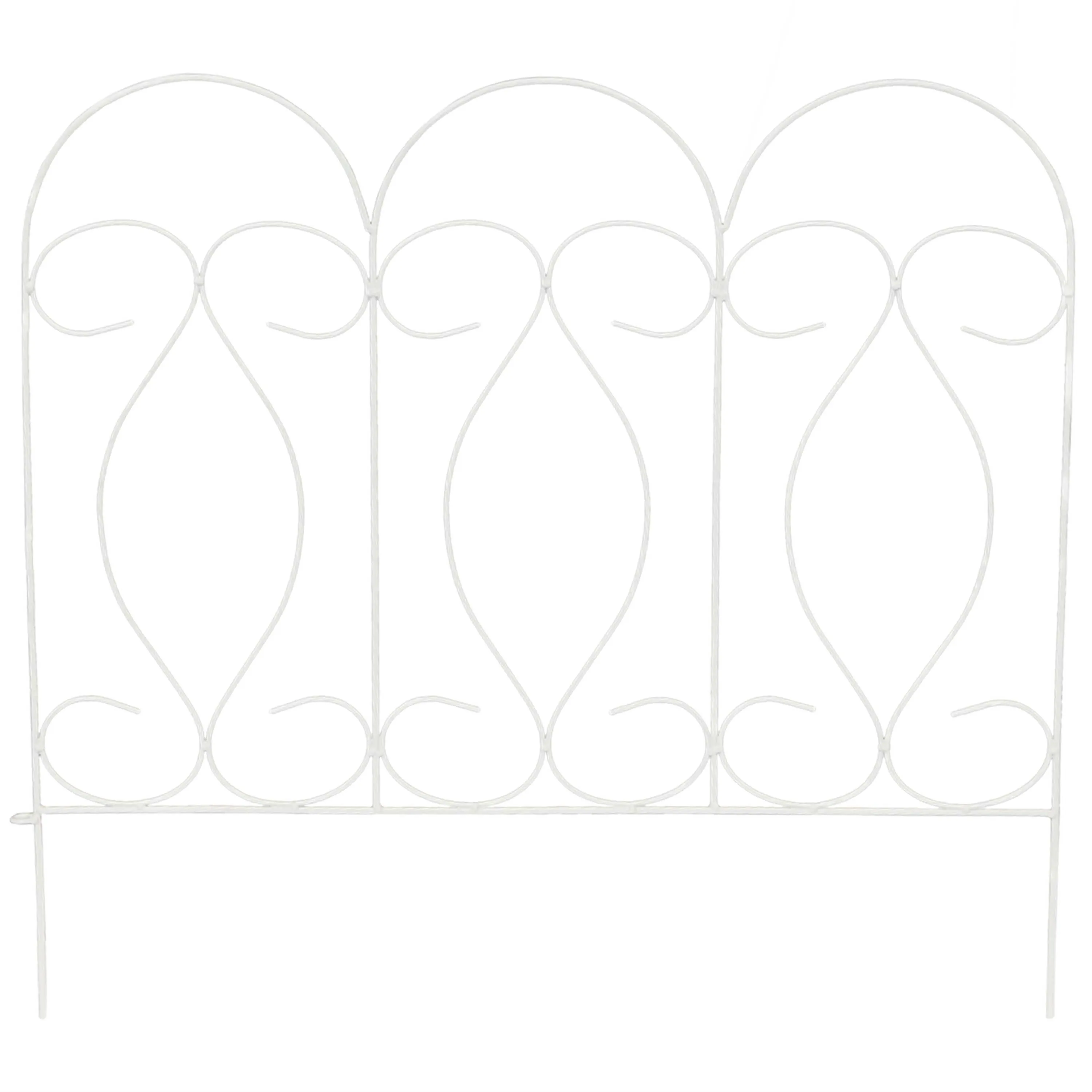Sunnydaze 5-Piece Traditional Border Fence Set - 10 Overall Feet