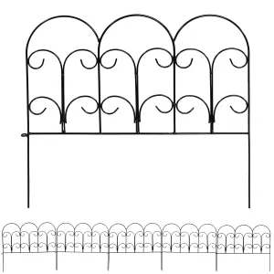 Sunnydaze 5-Piece Victorian Border Fence Set - 7.5' Overall