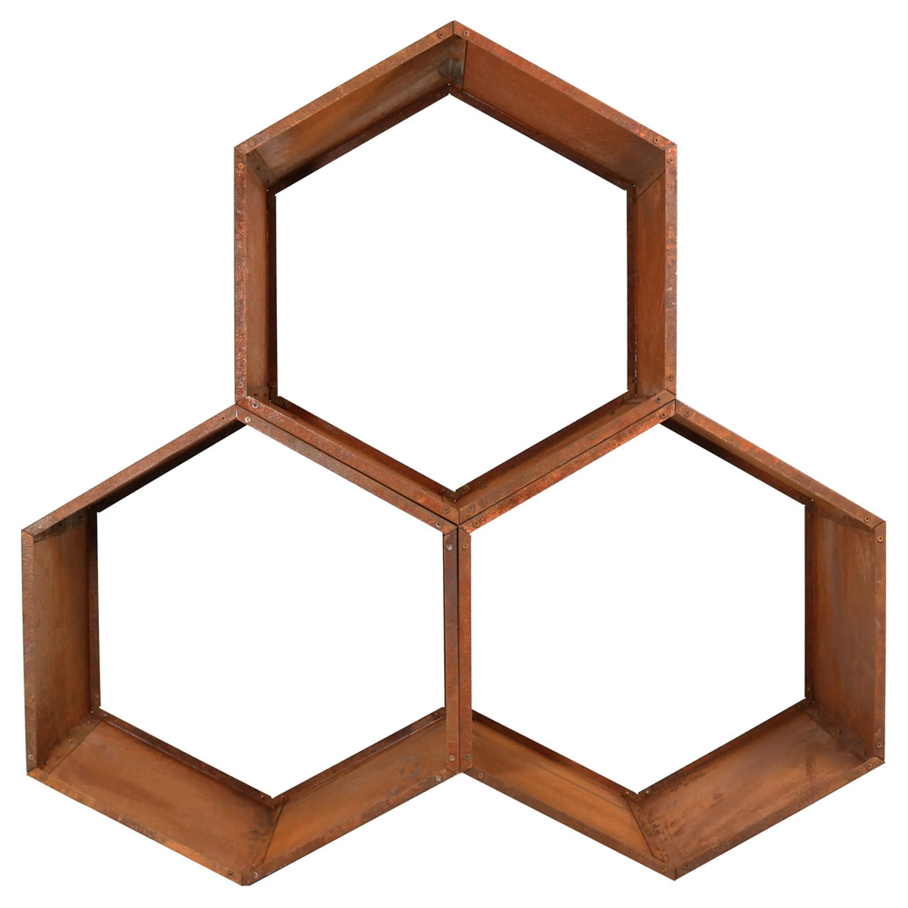 Sunnydaze Rustic Hexagon Firewood Storage - 30"