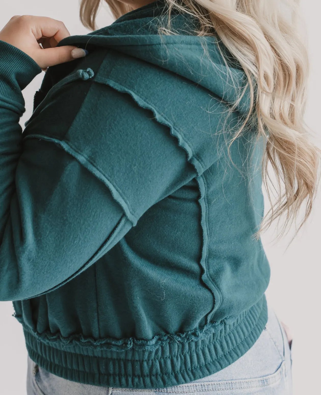 The Cassie Cropped Zip Up Hoodie (2 Colors)