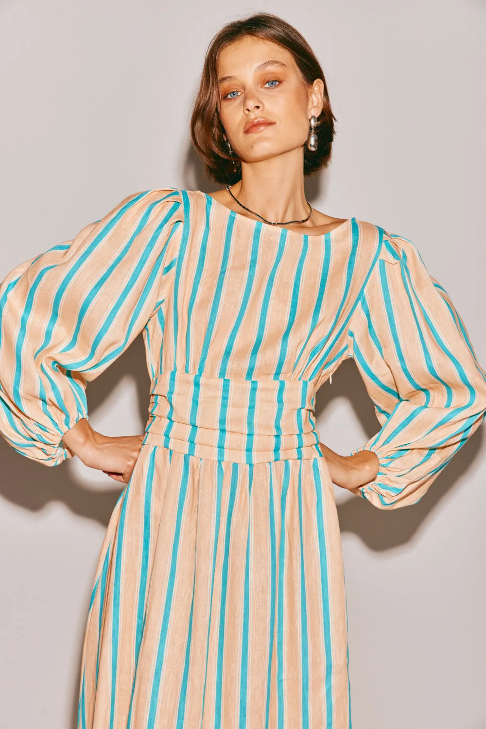 Tularosa Linen Midi Dress Spritz