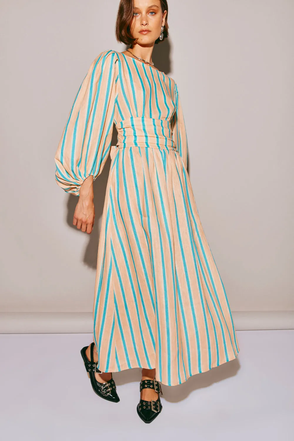 Tularosa Linen Midi Dress Spritz