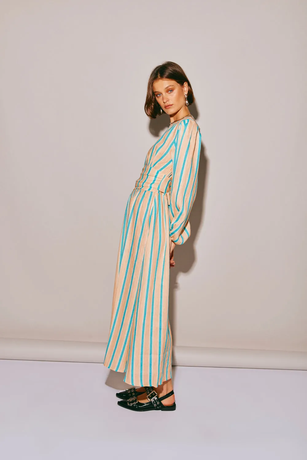 Tularosa Linen Midi Dress Spritz