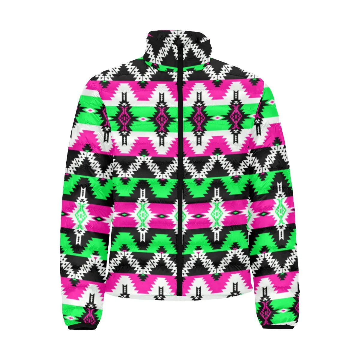 Two Spirit Ceremony Men's Stand Collar Padded Jacket