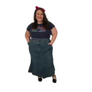 Vintage Ashley Stewart Denim Midi Skirt
