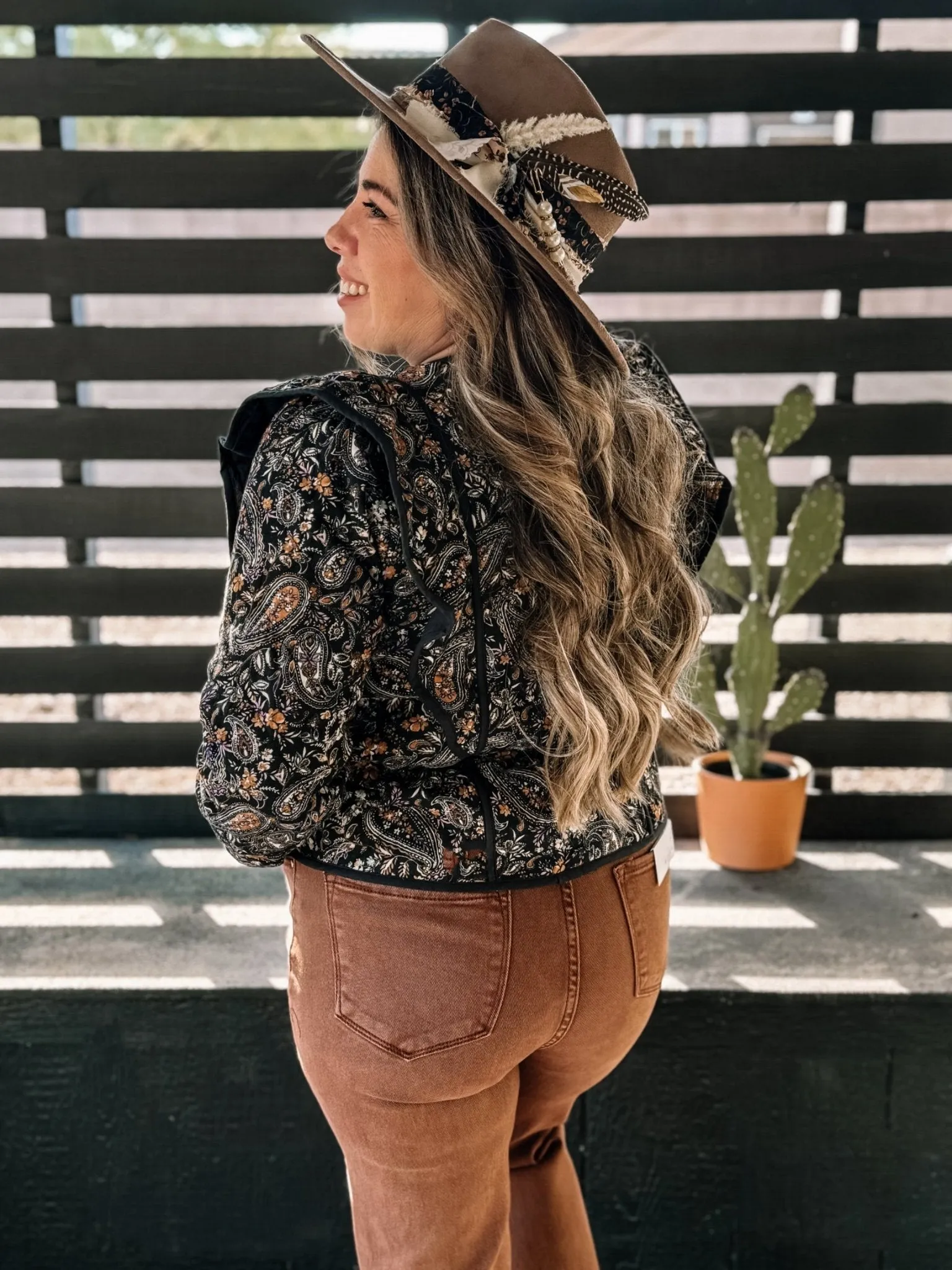 Wildflower Daze Boho Western Quilted Jacket, Paisley Print