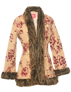 Y2K Corduroy Light Brown Coat - M