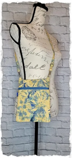 Yellow/Blue Hummingbird Batik